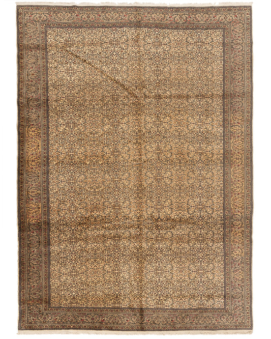 Oriental Rug Anatolian Handmade Wool On Cotton - X 348 Cm - 8' 3'' X 11' 6'' Brown C005 ER34