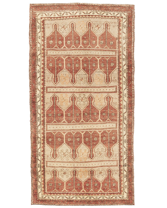 Oriental Rug Anatolian Handmade Wool On Wool 100 X 190 Cm - 3' 4'' X 6' 3'' Orange C011 ER01