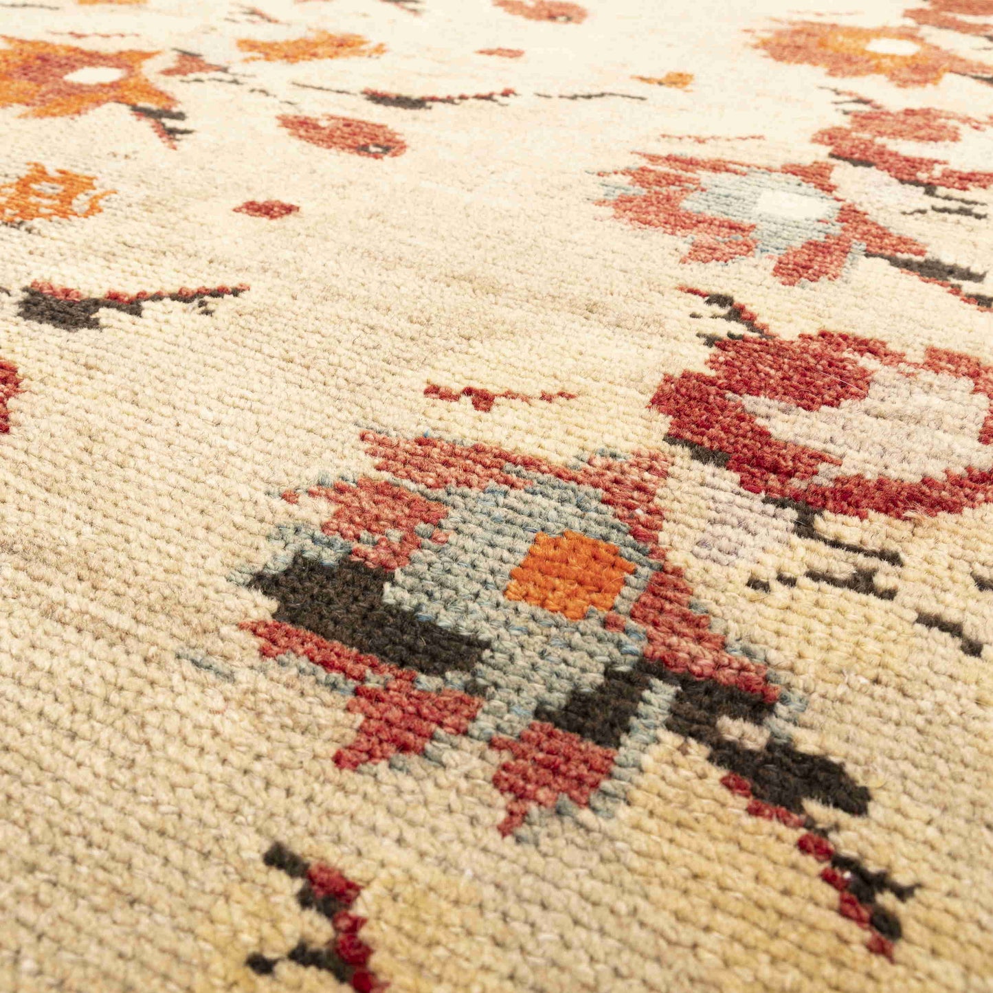 Alfombra oriental de Anatolia hecha a mano de lana sobre lana 112 X 174 cm - 3' 9'' X 5' 9'' Arena C007 ER01