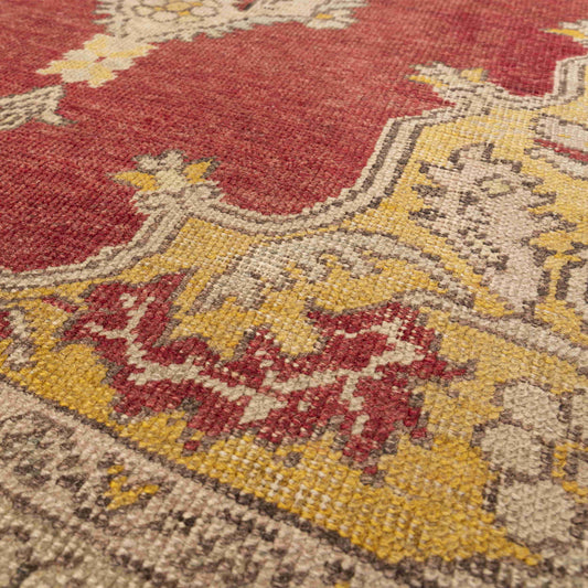 Oriental Rug Anatolian Handmade Wool On Wool 125 X 180 Cm - 4' 2'' X 5' 11'' Red C014 ER01