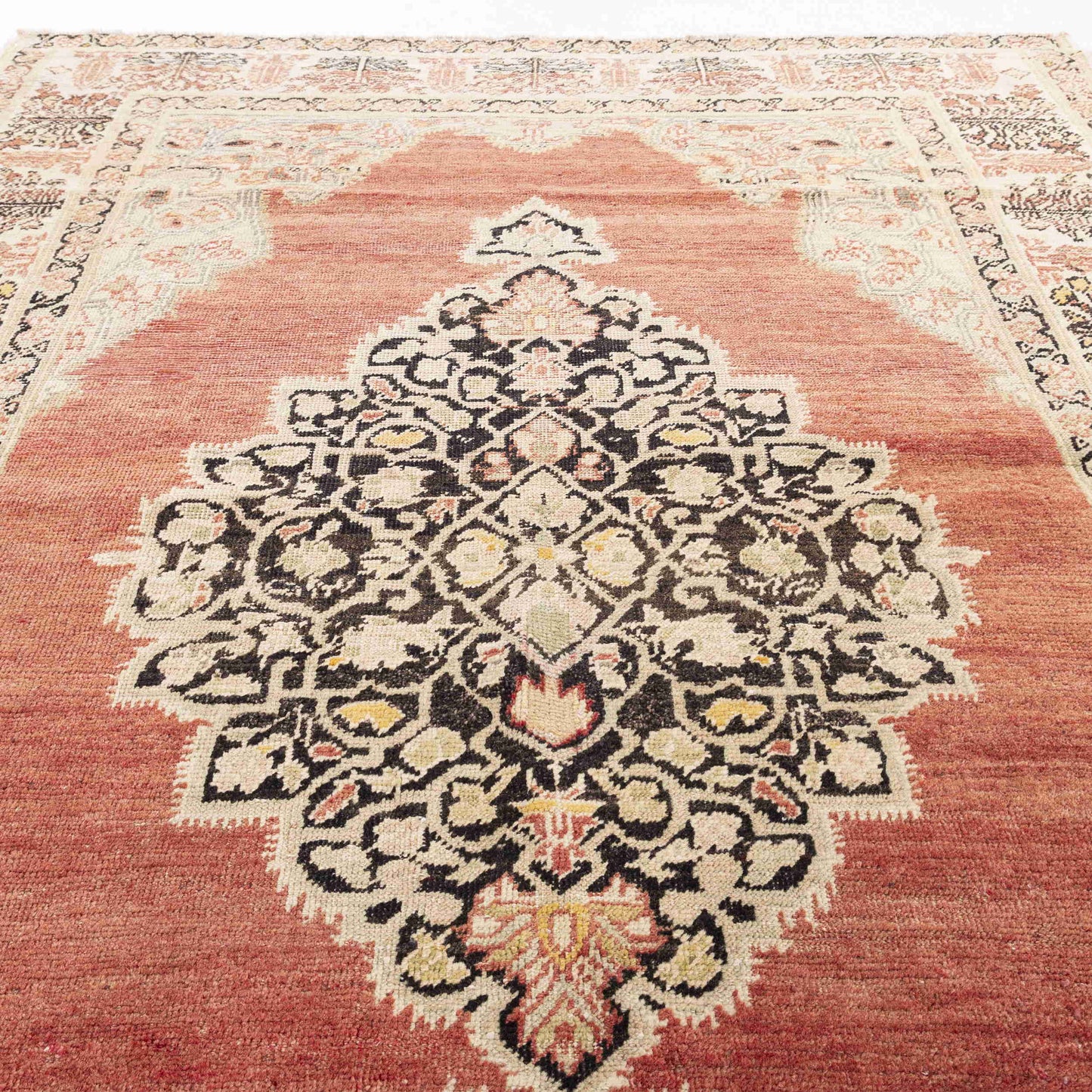 Alfombra oriental de Anatolia hecha a mano de lana sobre lana 127 X 175 cm - 4' 2'' X 5' 9'' Arena C007 ER01