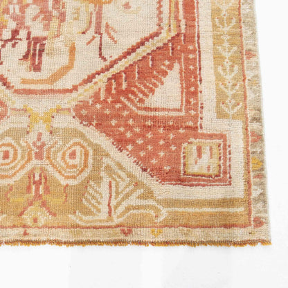 Oriental Rug Anatolian Handwoven Wool On Wool 102 x 161 Cm - 3' 5'' x 5' 4'' Orange C011 ER01