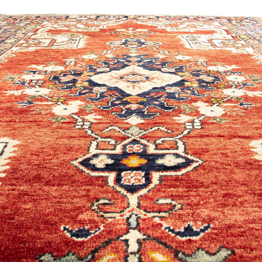 Oriental Rug Anatolian Handwoven Wool On Wool 130 x 210 Cm - 4' 4'' x 6' 11'' Red C014 ER12