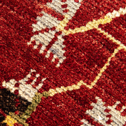 Oriental Rug Anatolian Handwoven Wool On Wool 133 x 330 Cm - 4' 5'' x 10' 10''  Red C014 ER12