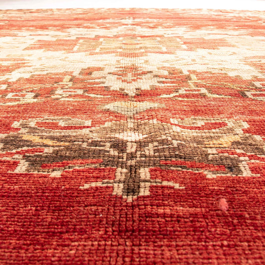 Oriental Rug Anatolian Handwoven Wool On Wool 204 x 305 Cm - 6' 9'' x 10' 1'' Red C014 ER23