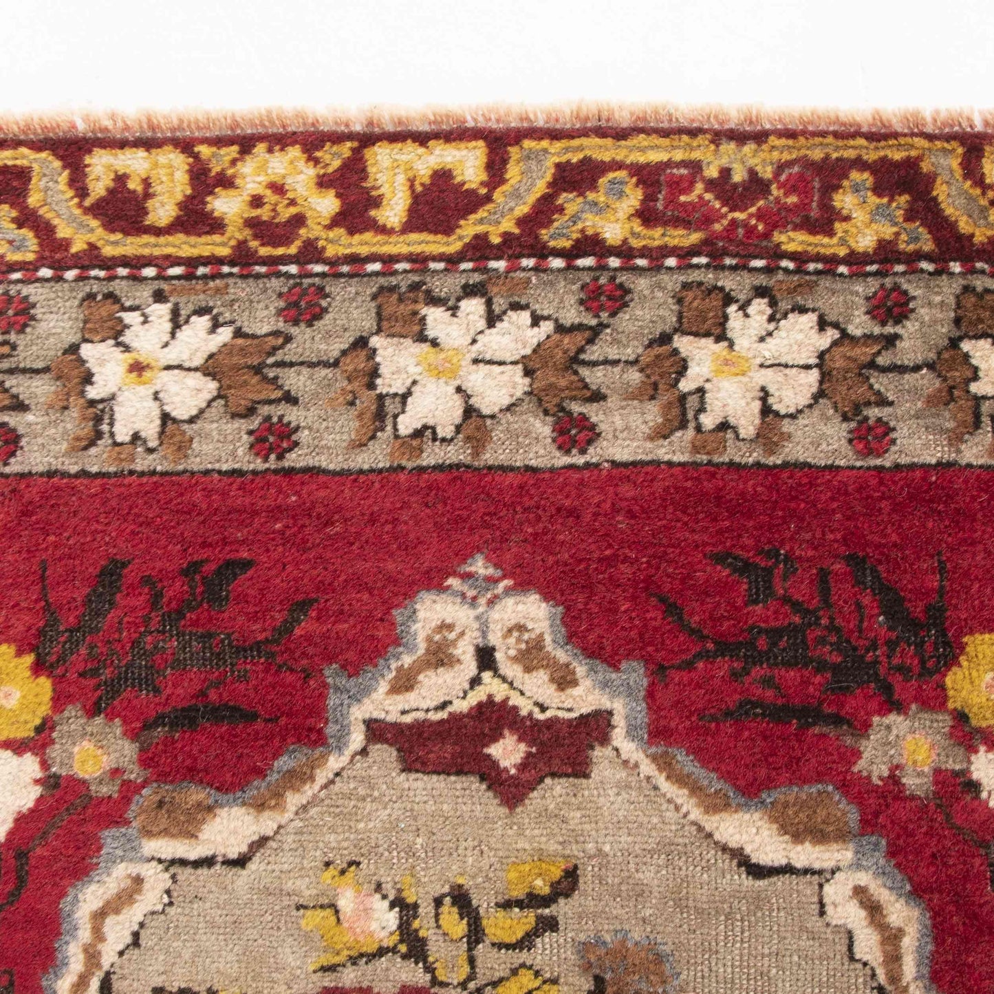 Oriental Rug Anatolian Handwoven Wool On Wool 78 x 80 Cm - 2' 7'' x 2' 8'' Red C014 ER01