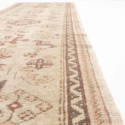 Oriental Rug Anatolian Handwoven Wool On Wool 81 x 370 Cm - 2' 8'' x 12' 2'' Pink C004 ER12