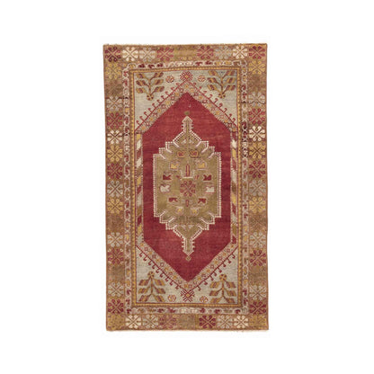 Oriental Rug Anatolian Handwoven Wool On Wool 97 x 170 Cm - 3' 3'' x 5' 7'' Red C014 ER01