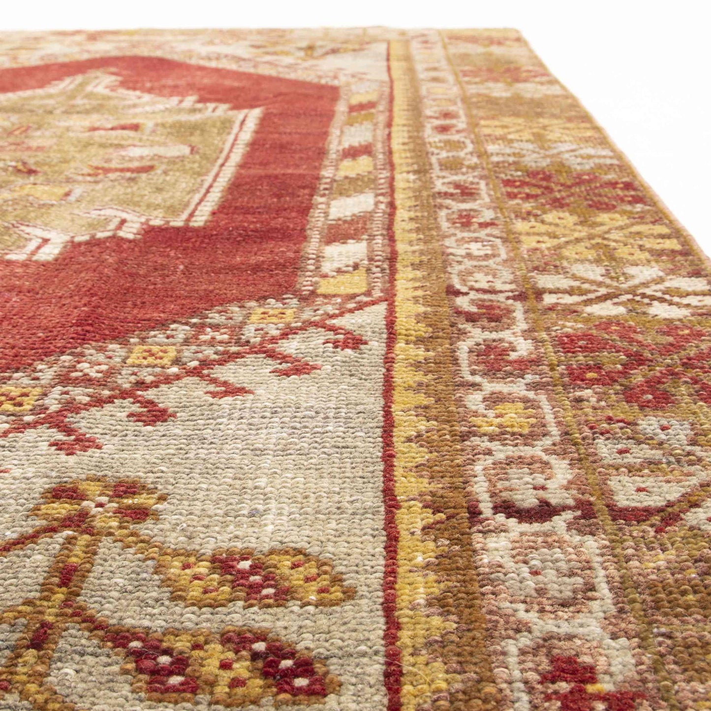 Oriental Rug Anatolian Handwoven Wool On Wool 97 x 170 Cm - 3' 3'' x 5' 7'' Red C014 ER01