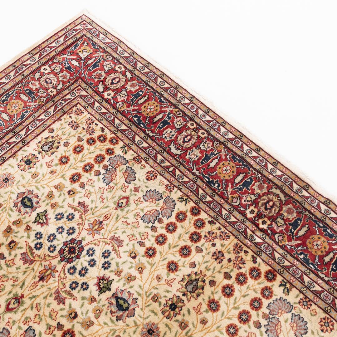 Oriental Rug Hereke Hand Knotted Wool On Cotton 203 X 310 Cm - 6' 8'' X 10' 3'' Sand C007 ER23