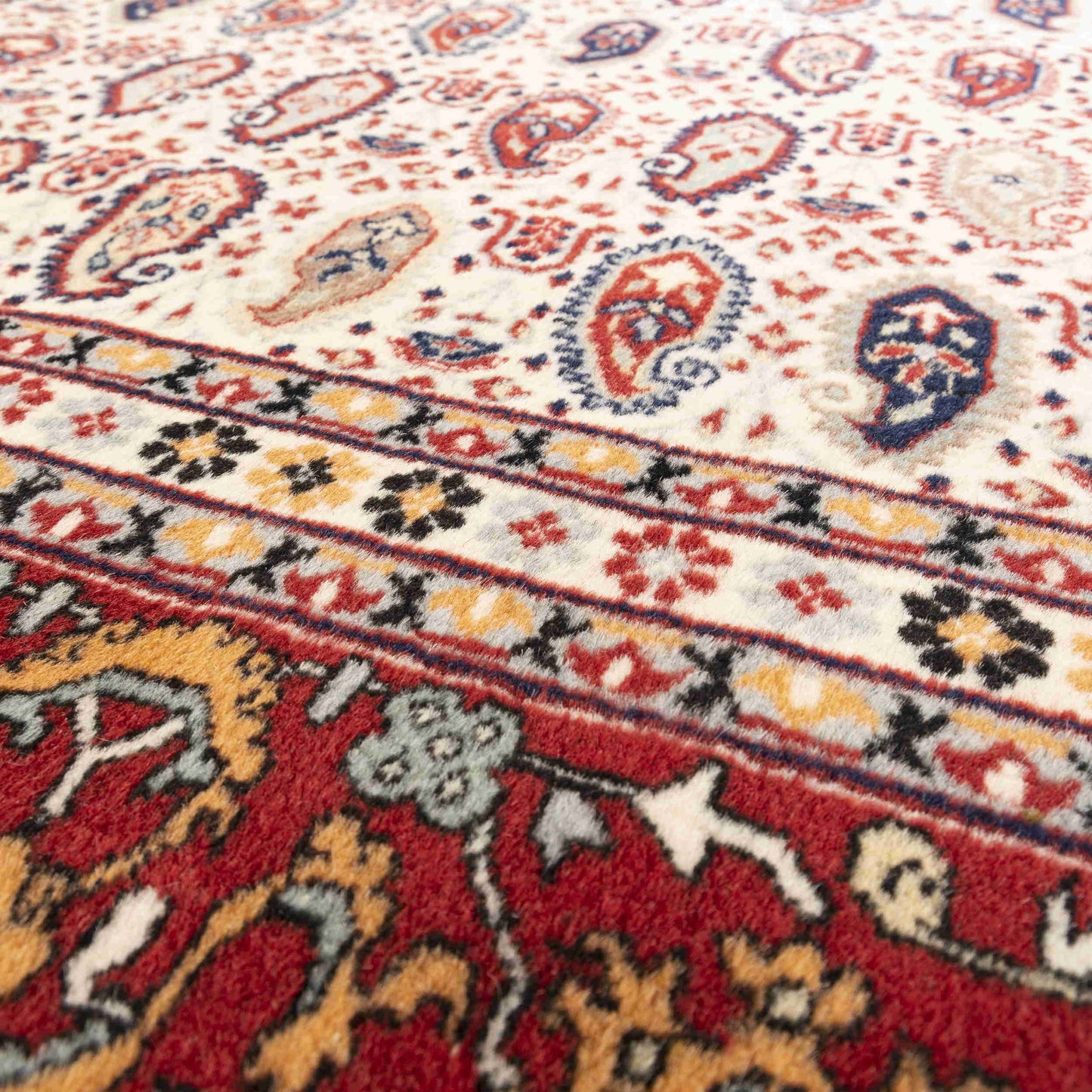 Oriental Rug Hereke Hand Knotted Wool On Cotton 227 X 320 Cm - 7' 6'' X 10' 6'' Red C014 ER23