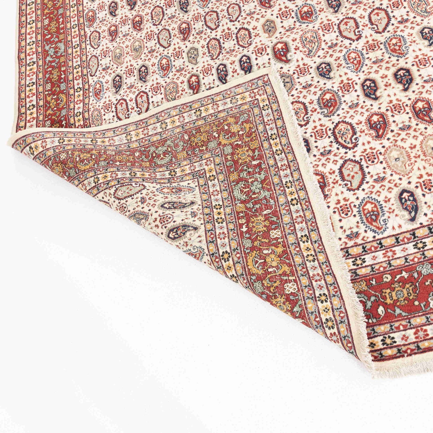 Oriental Rug Hereke Hand Knotted Wool On Cotton 227 X 320 Cm - 7' 6'' X 10' 6'' Red C014 ER23