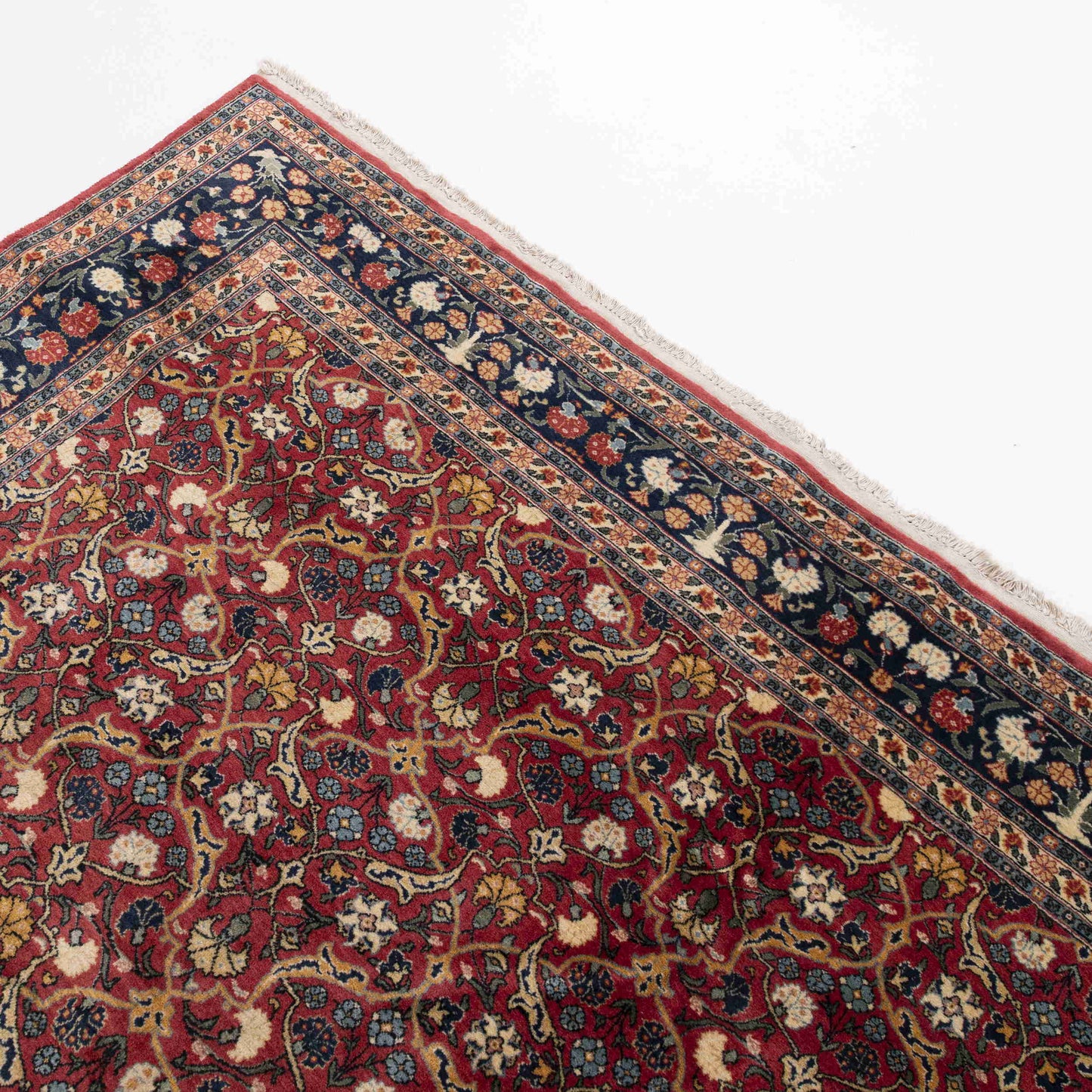 Oriental Rug Hereke Hand Knotted Wool On Cotton 235 X 345 Cm - 7' 9'' X 11' 4'' Red C014 ER23