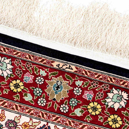 Oriental Rug Hereke Handmade Pure Silk - 58 X 81 Cm - 1' 11'' X 2' 8'' Red C014 ER01