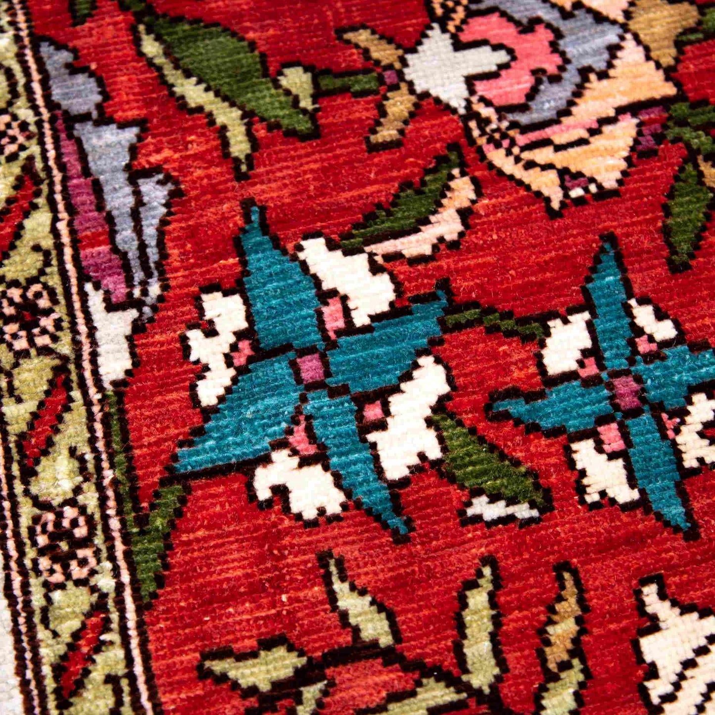 Oriental Rug Hereke Handmade Pure Silk - 65 X 107 Cm - 2' 2'' X 3' 7'' Red C014 ER01