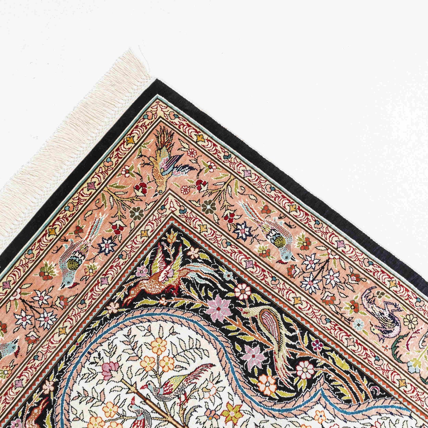Oriental Rug Hereke Handmade Pure Silk - 74 X 115 Cm - 2' 6'' X 3' 10'' Pink C004 ER01