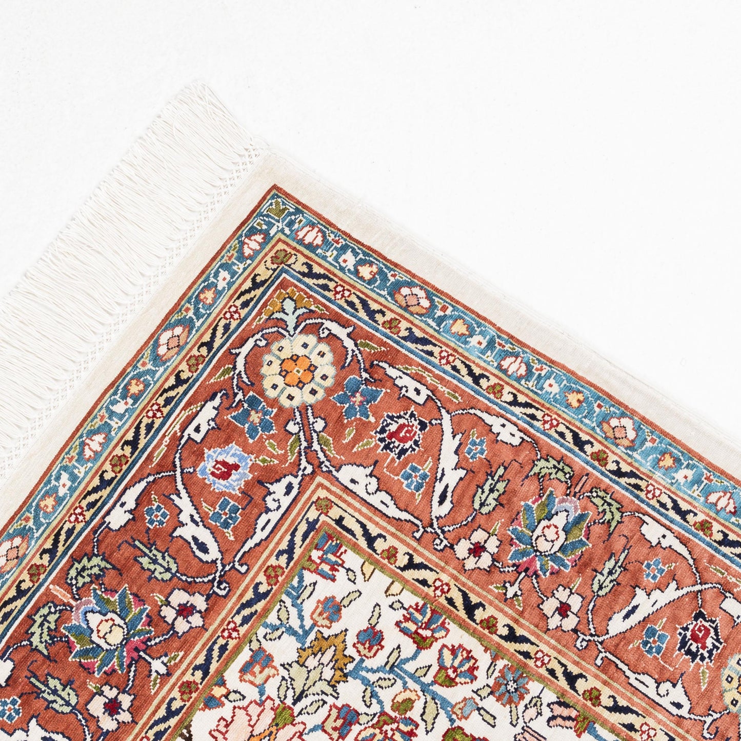 Oriental Rug Hereke Handmade Pure Silk - 77 X 108 Cm - 2' 7'' X 3' 7'' Red C014 ER01