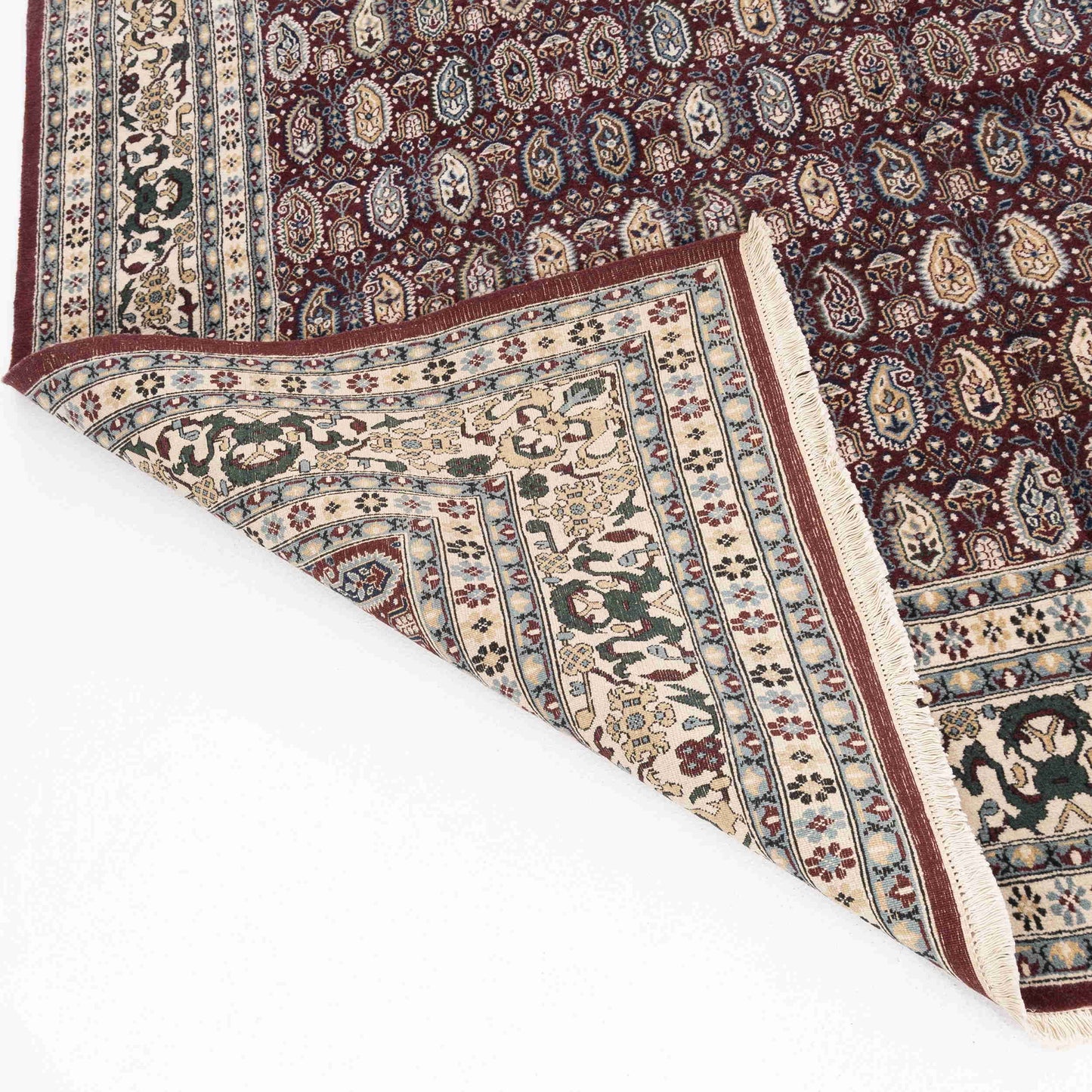 Alfombra oriental Hereke hecha a mano de lana sobre algodón 211 X 298 cm - 7' X 9' 10'' Borgoña C021 ER23