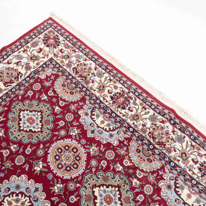 Oriental Rug Hereke Handmade Wool On Cotton 221 X 333 Cm - 7' 4'' X 11' Red C014 ER23