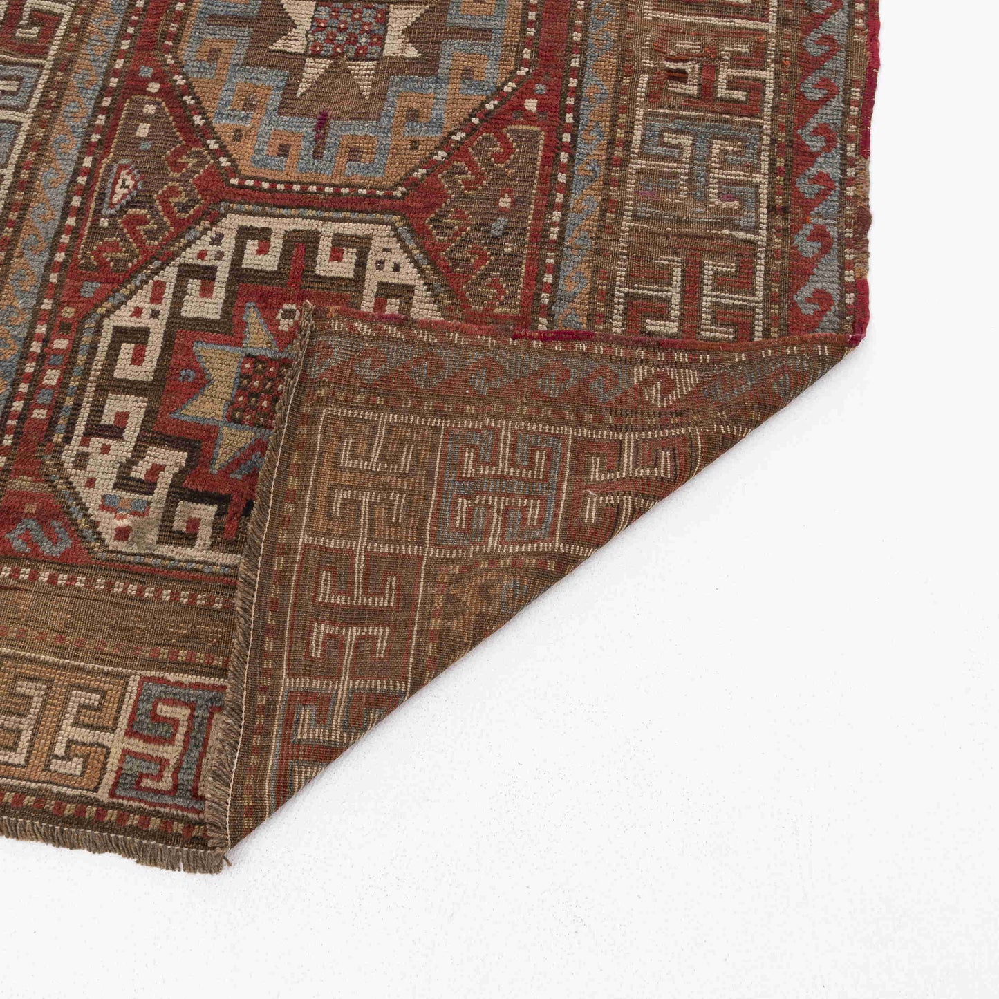 Oriental Rug Kazakh Handmade Wool On Wool 121 X 208 Cm - 4' X 6' 10'' Red C014 ER01