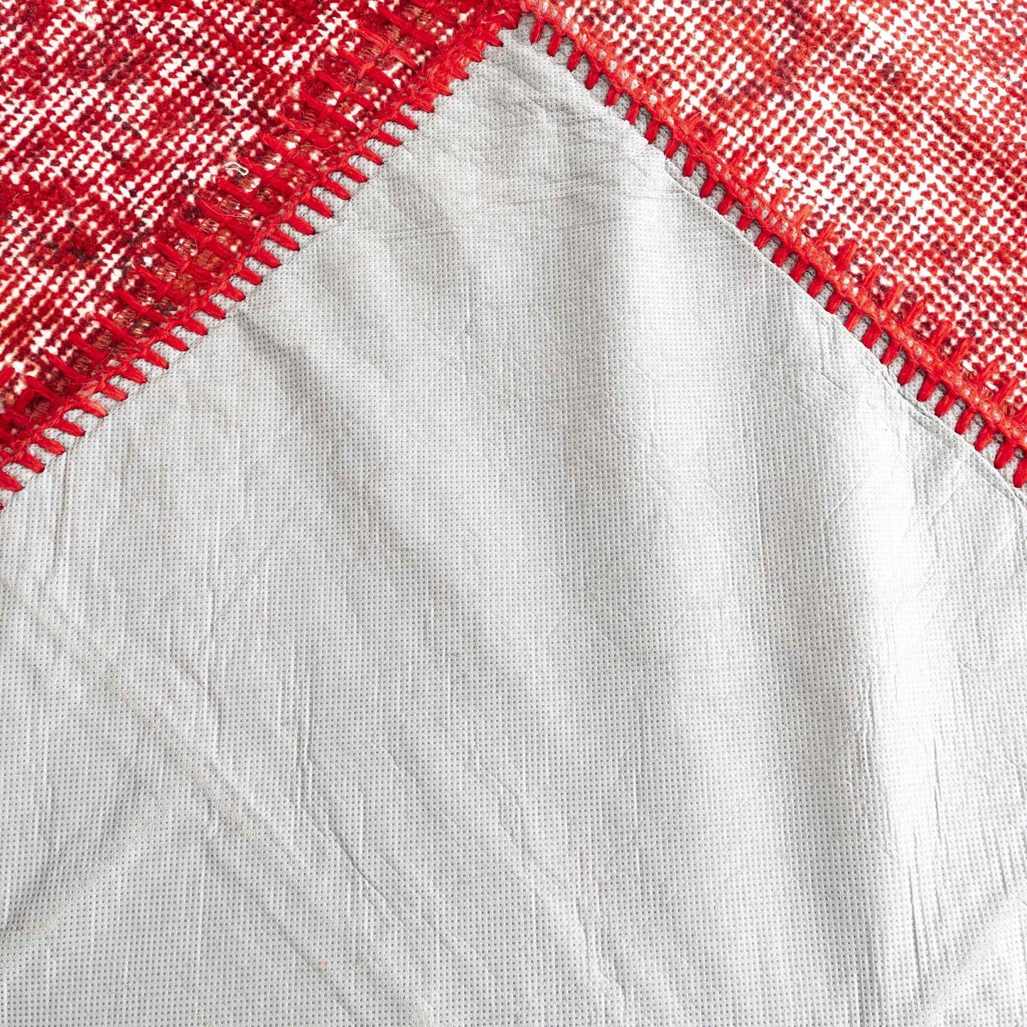 Alfombra oriental patchwork anudada a mano lana sobre lana 80 x 120 cm - 2' 8'' x 4' rojo C014 ER01