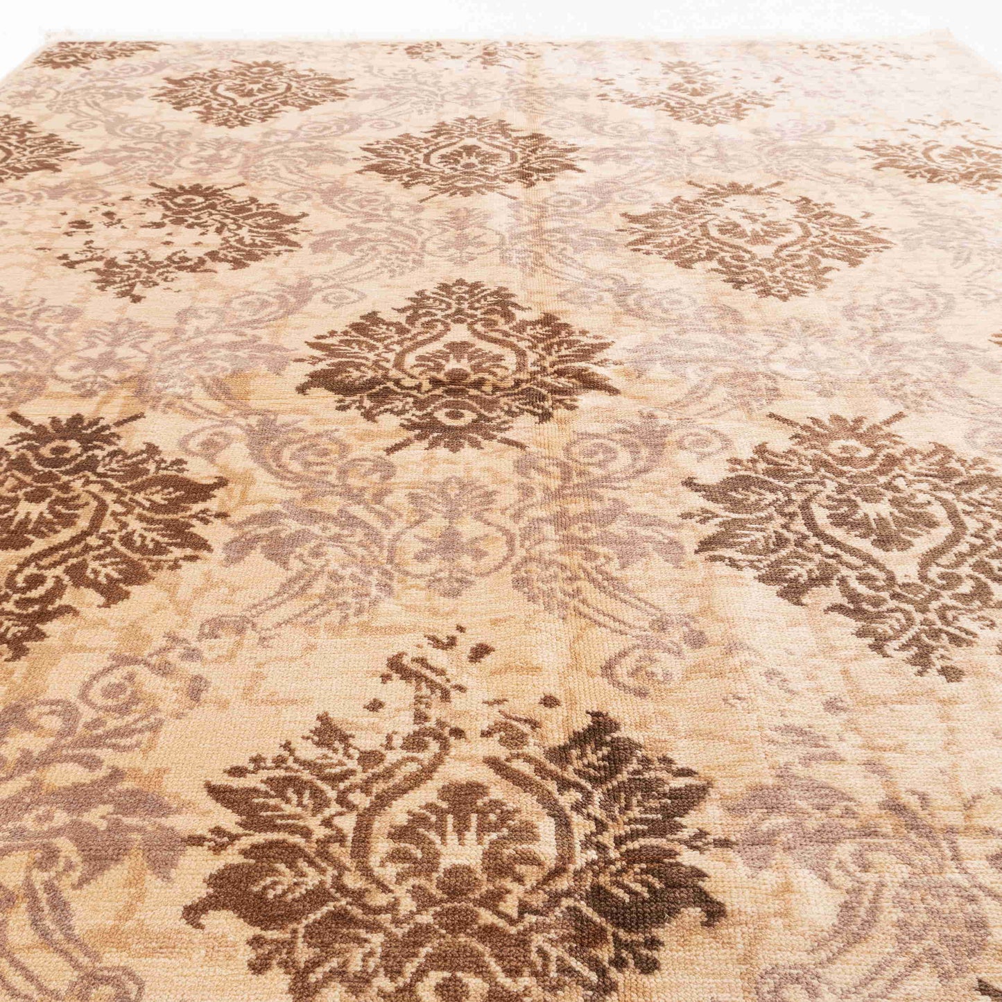 Oriental Rug Usak Hand Knotted Wool On Wool 172 X 227 Cm - 5' 8'' X 7' 6'' Sand C007 ER12