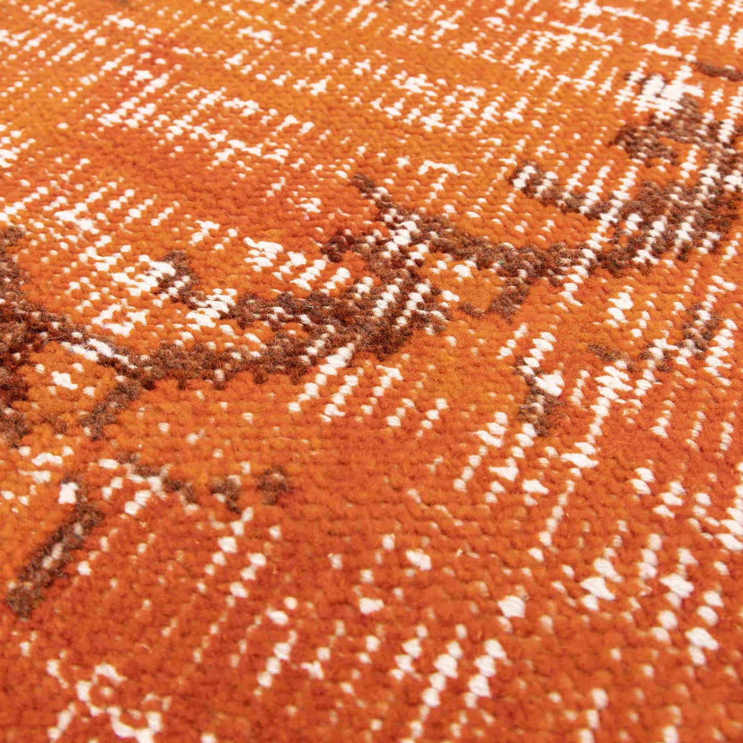 Oriental Rug Vintage Hand Knotted Wool On Cotton 147 x 248 Cm - 4' 10'' x 8' 2'' Orange C011 ER12