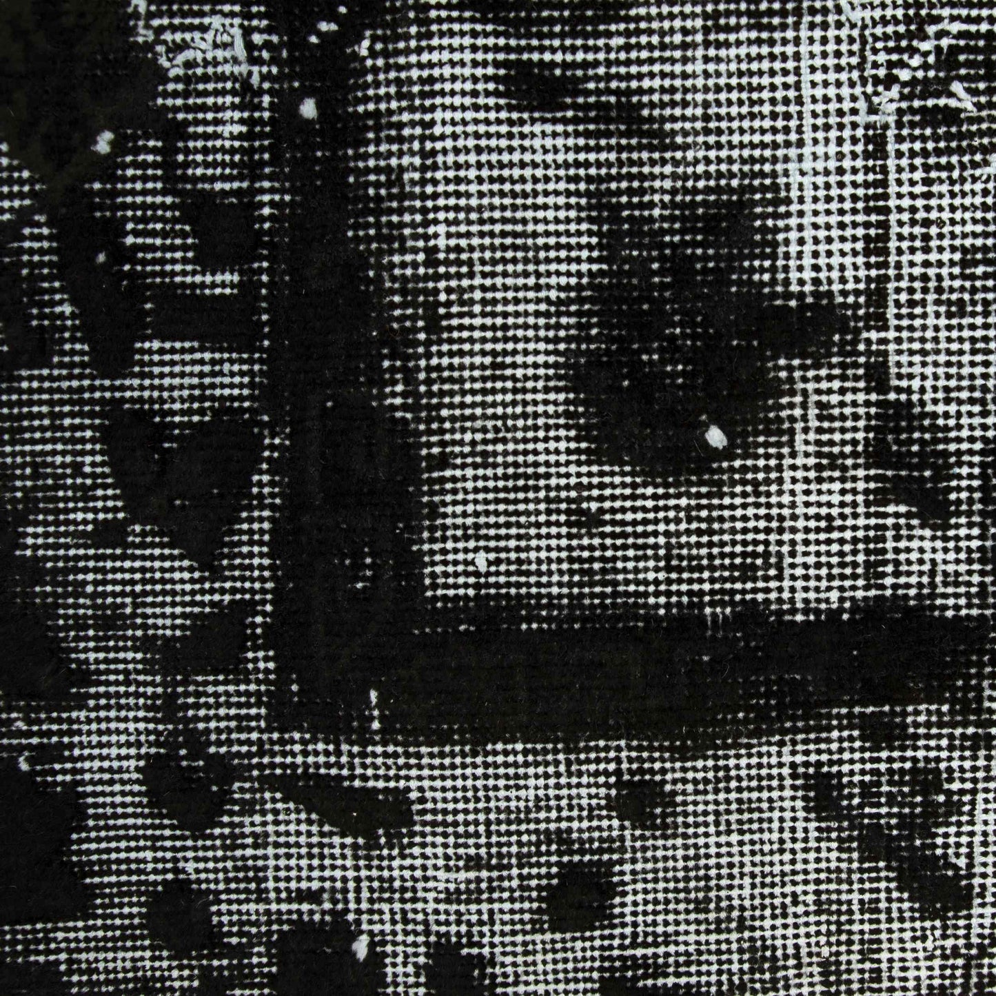 Oriental Rug Vintage Hand Knotted Wool On Cotton 151 x 220 Cm - 5' x 7' 3'' Black C002 ER12