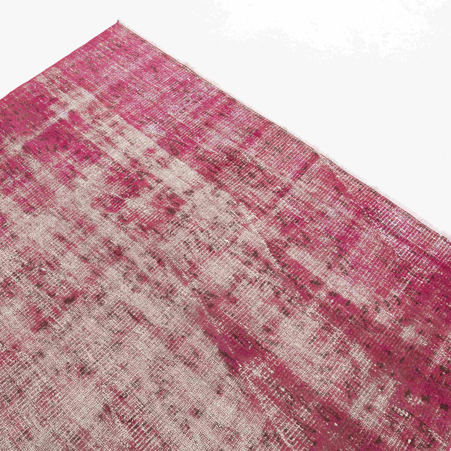 Oriental Rug Vintage Hand Knotted Wool On Cotton 155 x 254 Cm - 5' 2'' x 8' 4'' Fuchsia C020 ER12