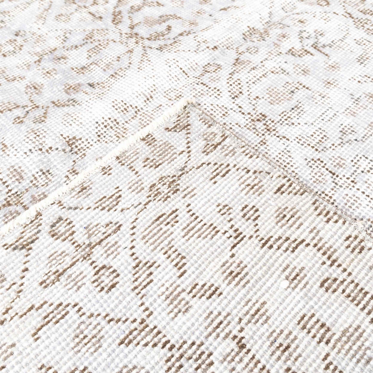 Oriental Rug Vintage Hand Knotted Wool On Cotton 155 x 265 Cm - 5' 2'' x 8' 9'' Grey C008 ER12