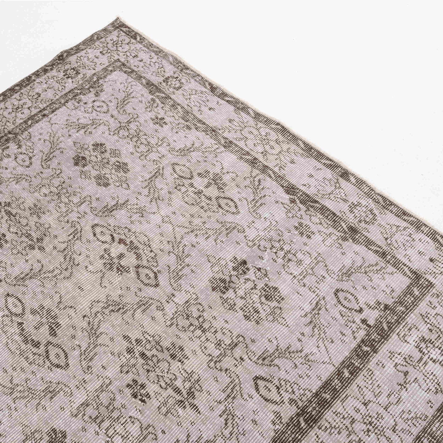 Oriental Rug Vintage Hand Knotted Wool On Cotton 158 x 271 Cm - 5' 3'' x 8' 11'' Pink C004 ER12