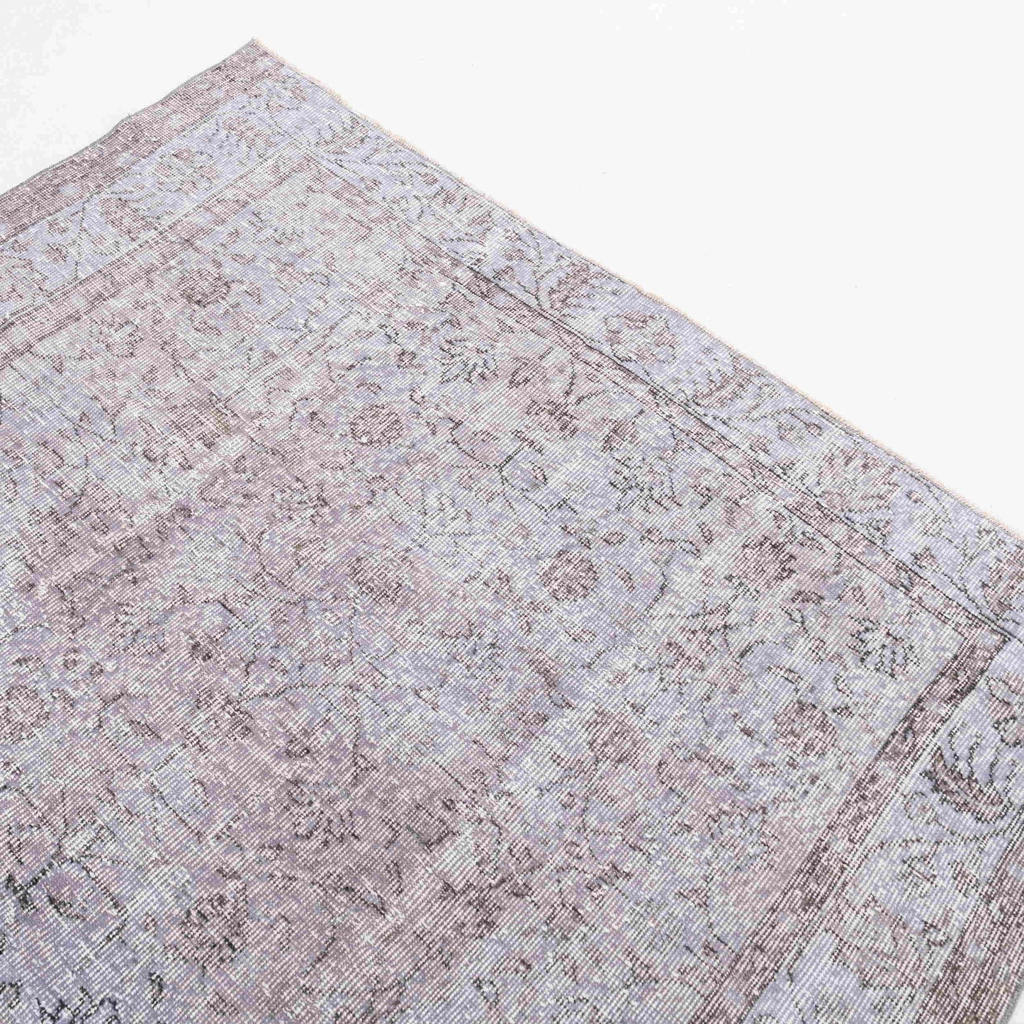 Oriental Rug Vintage Hand Knotted Wool On Cotton 162 x 244 Cm - 5' 4'' x 8' 1'' Lilac C018 ER12