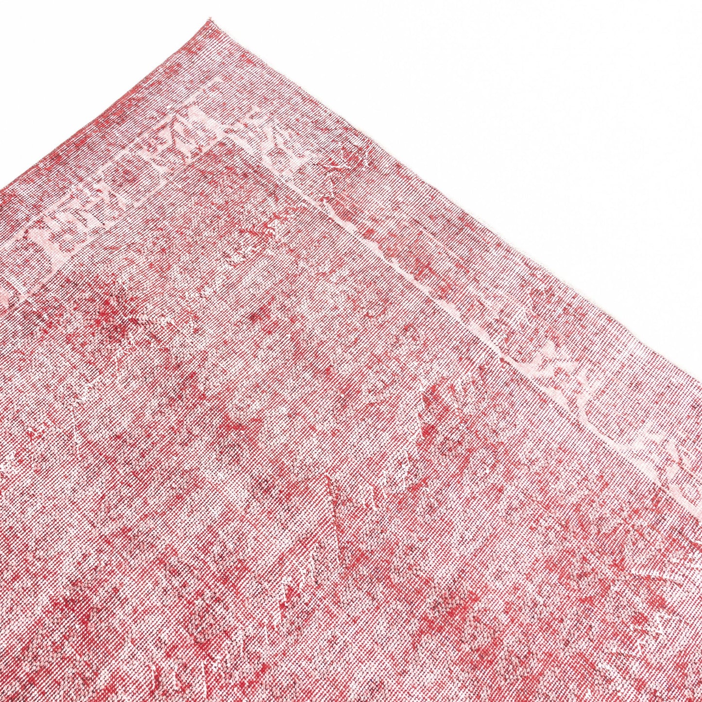 Oriental Rug Vintage Hand Knotted Wool On Cotton 162 x 266 Cm - 5' 4'' x 8' 9'' Red C014 ER12