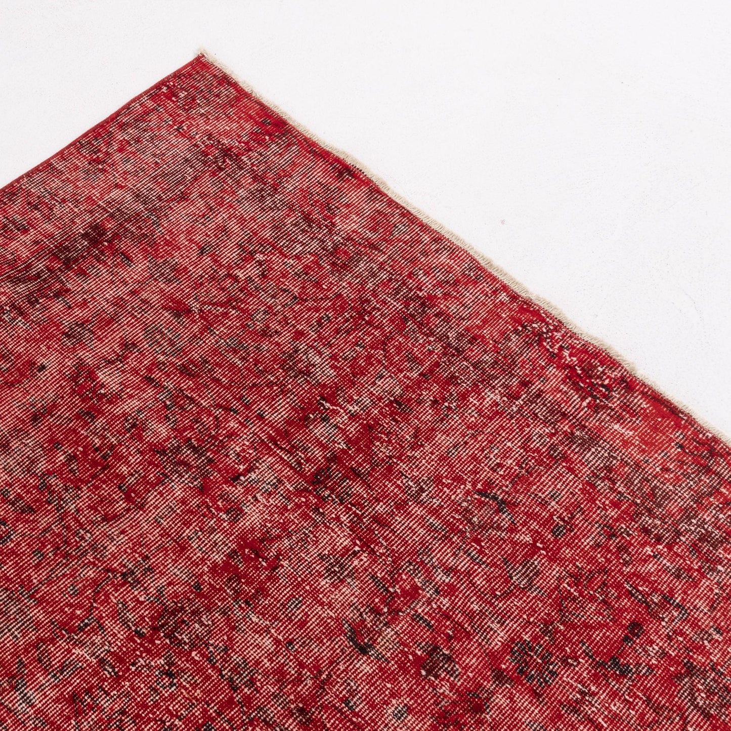 Oriental Rug Vintage Hand Knotted Wool On Cotton 168 x 268 Cm - 5' 7'' x 8' 10'' Red C014 ER12