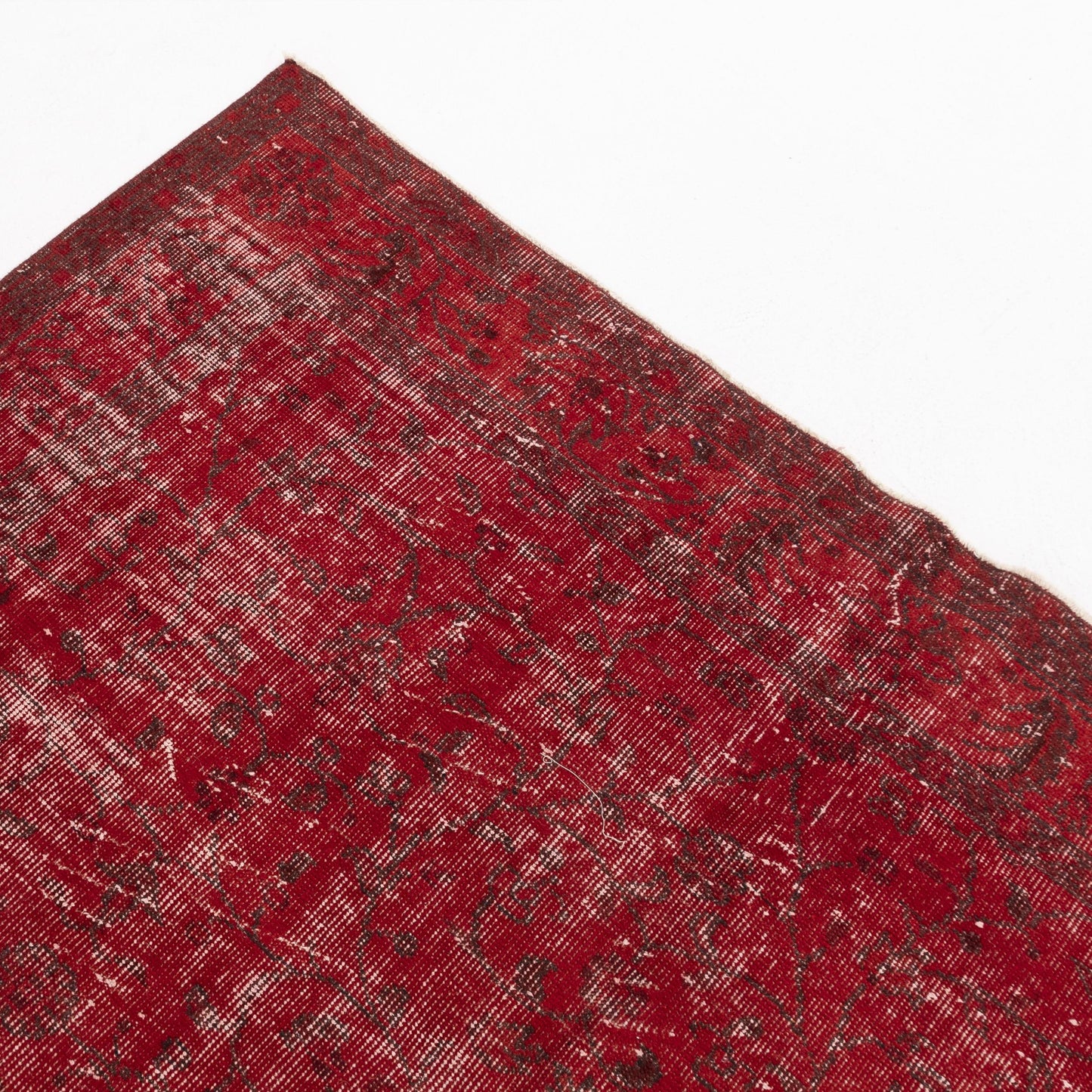 Oriental Rug Vintage Hand Knotted Wool On Cotton 170 x 284 Cm - 5' 7'' x 9' 4'' Red C014 ER12