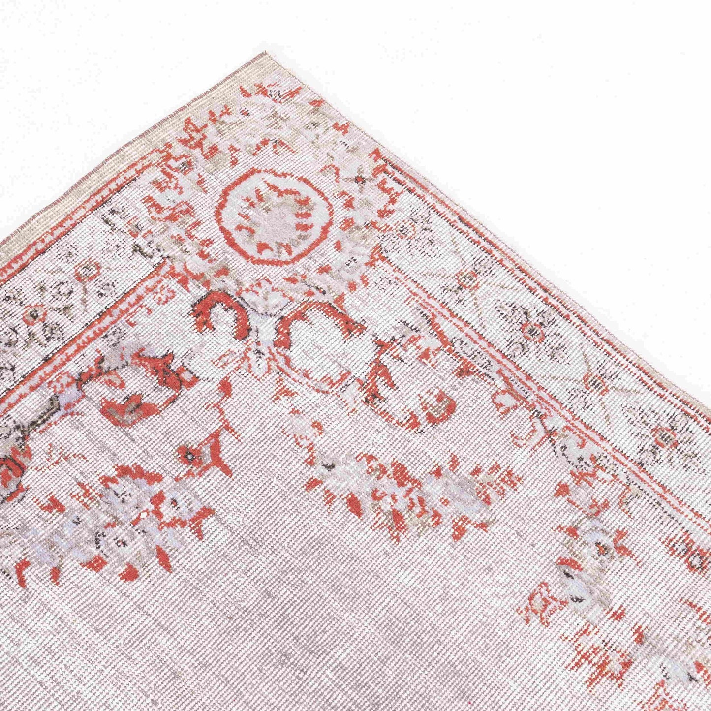 Oriental Rug Vintage Hand Knotted Wool On Cotton 172 x 264 Cm - 5' 8'' x 8' 8'' Red C014 ER12