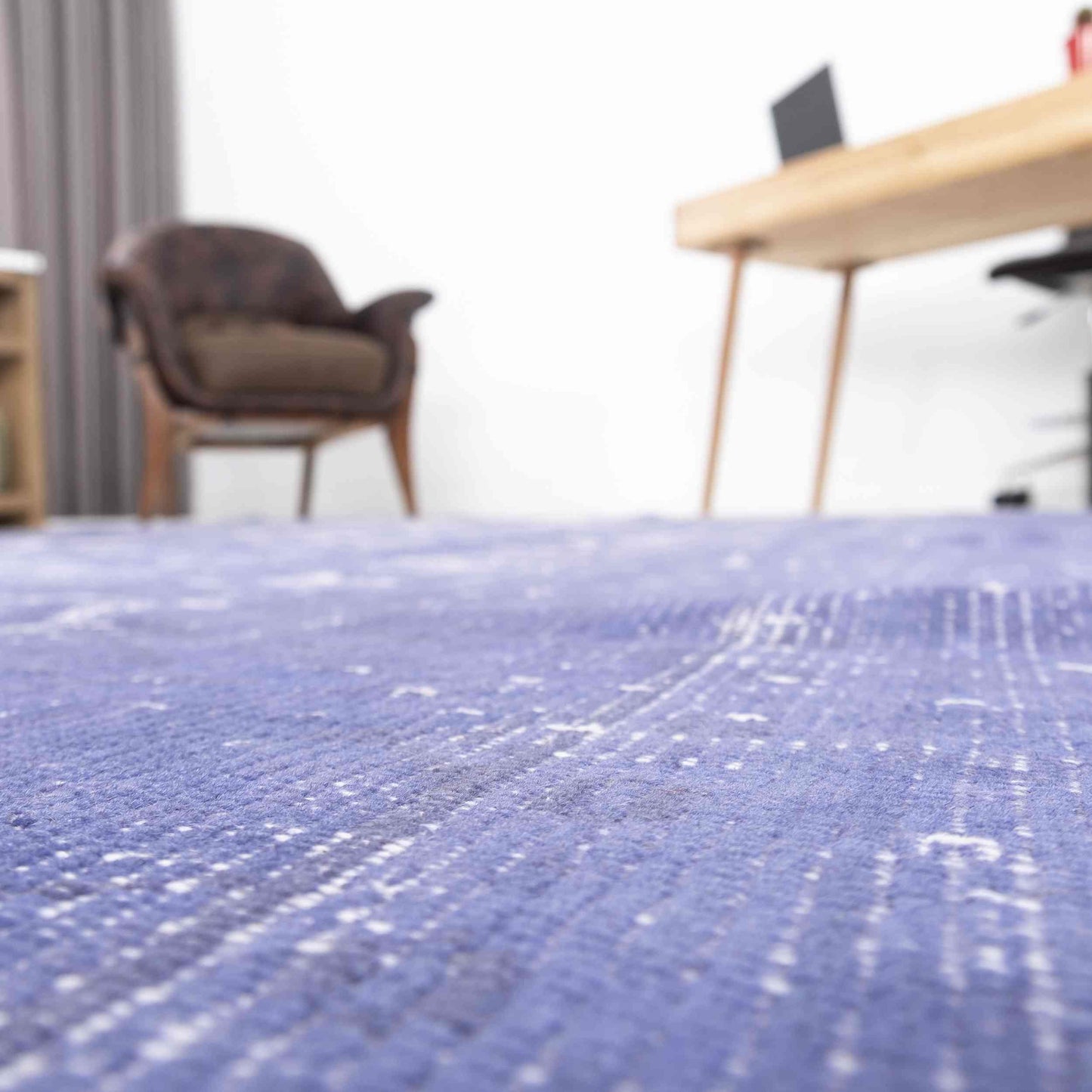 Oriental Rug Vintage Hand Knotted Wool On Cotton 173 x 258 Cm - 5' 9'' x 8' 6'' Lilac C018 ER12