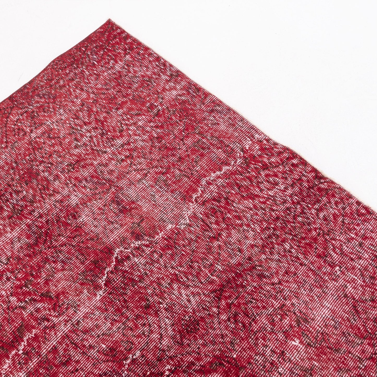 Oriental Rug Vintage Hand Knotted Wool On Cotton 175 x 280 Cm - 5' 9'' x 9' 3'' Red C014 ER12