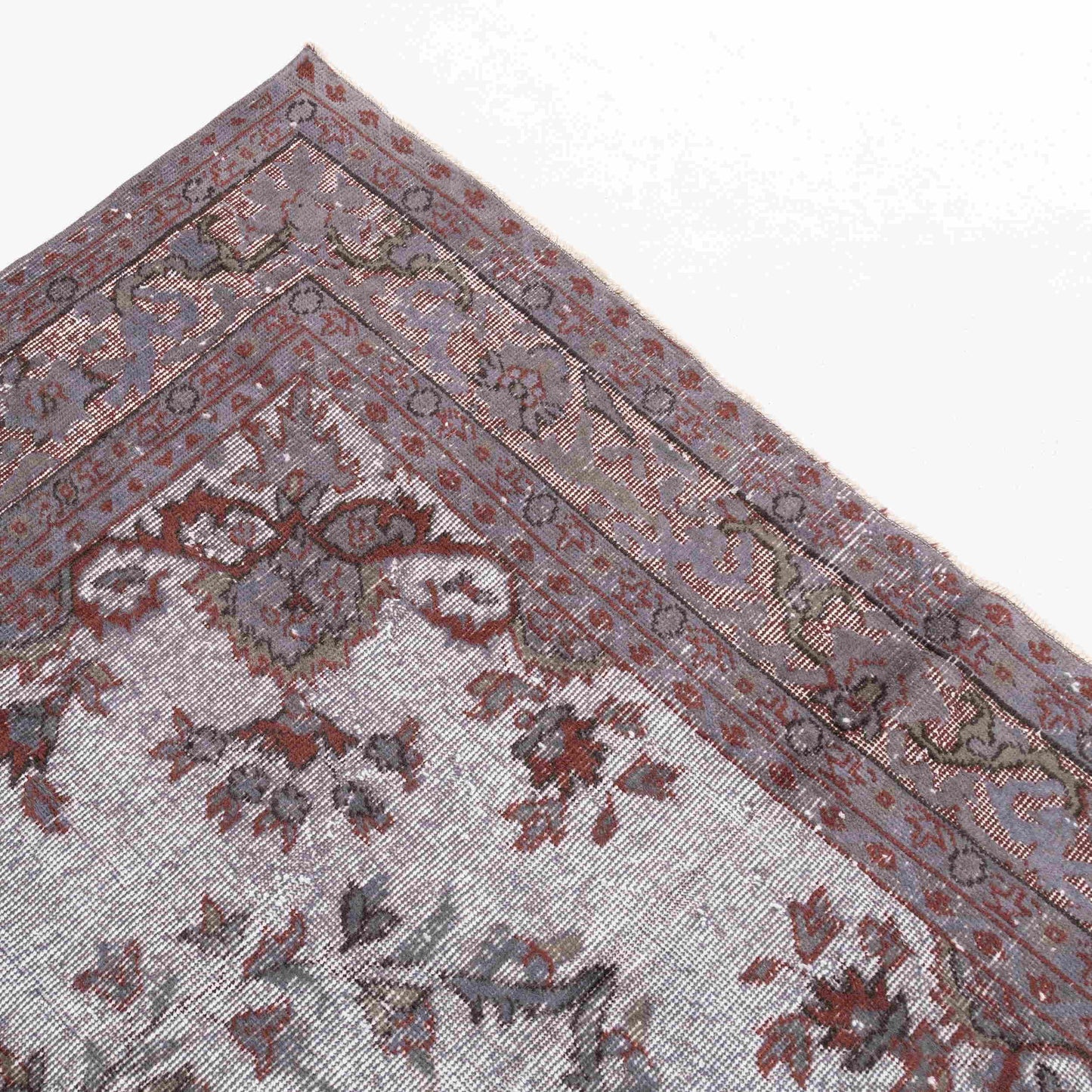 Oriental Rug Vintage Hand Knotted Wool On Cotton 177 x 307 Cm - 5' 10'' x 10' 1'' Red C014 ER12