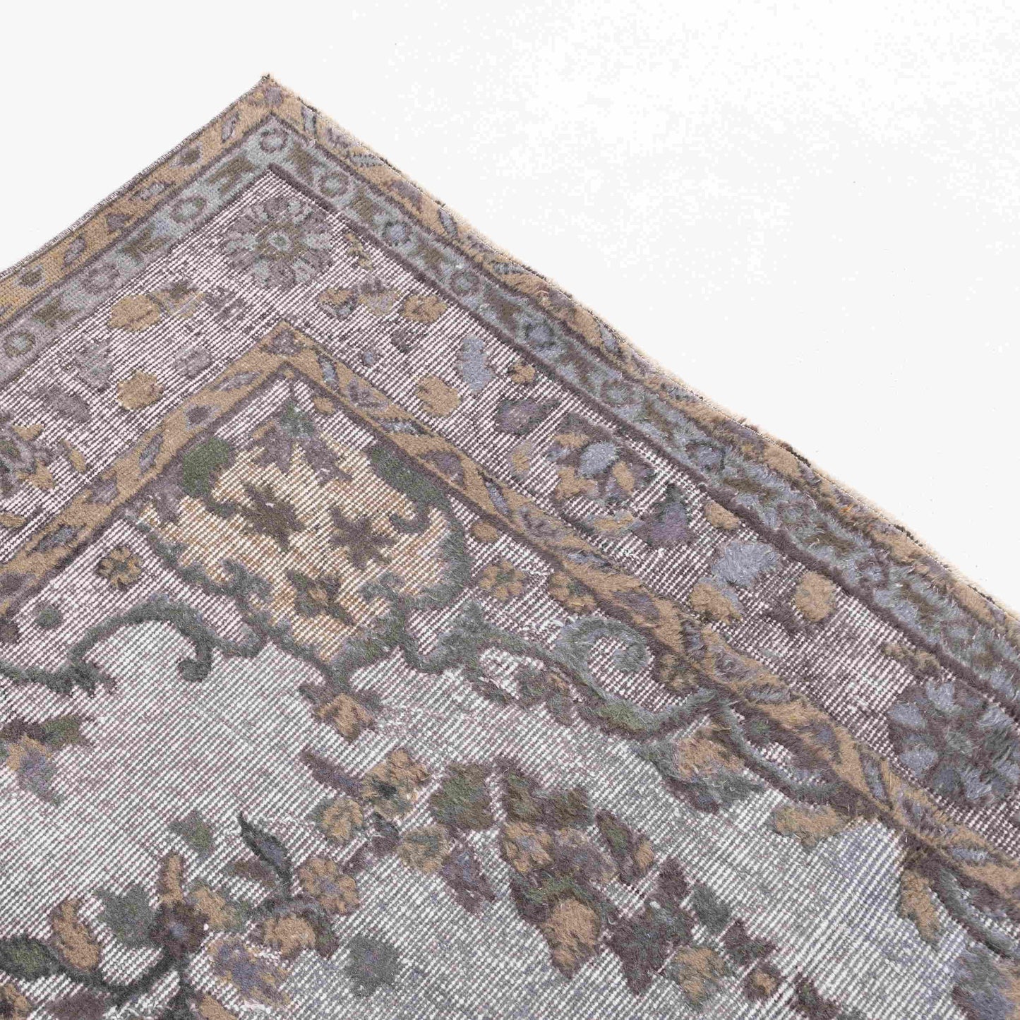 Oriental Rug Vintage Hand Knotted Wool On Cotton 190 x 288 Cm - 6' 3'' x 9' 6'' Pink C004 ER12