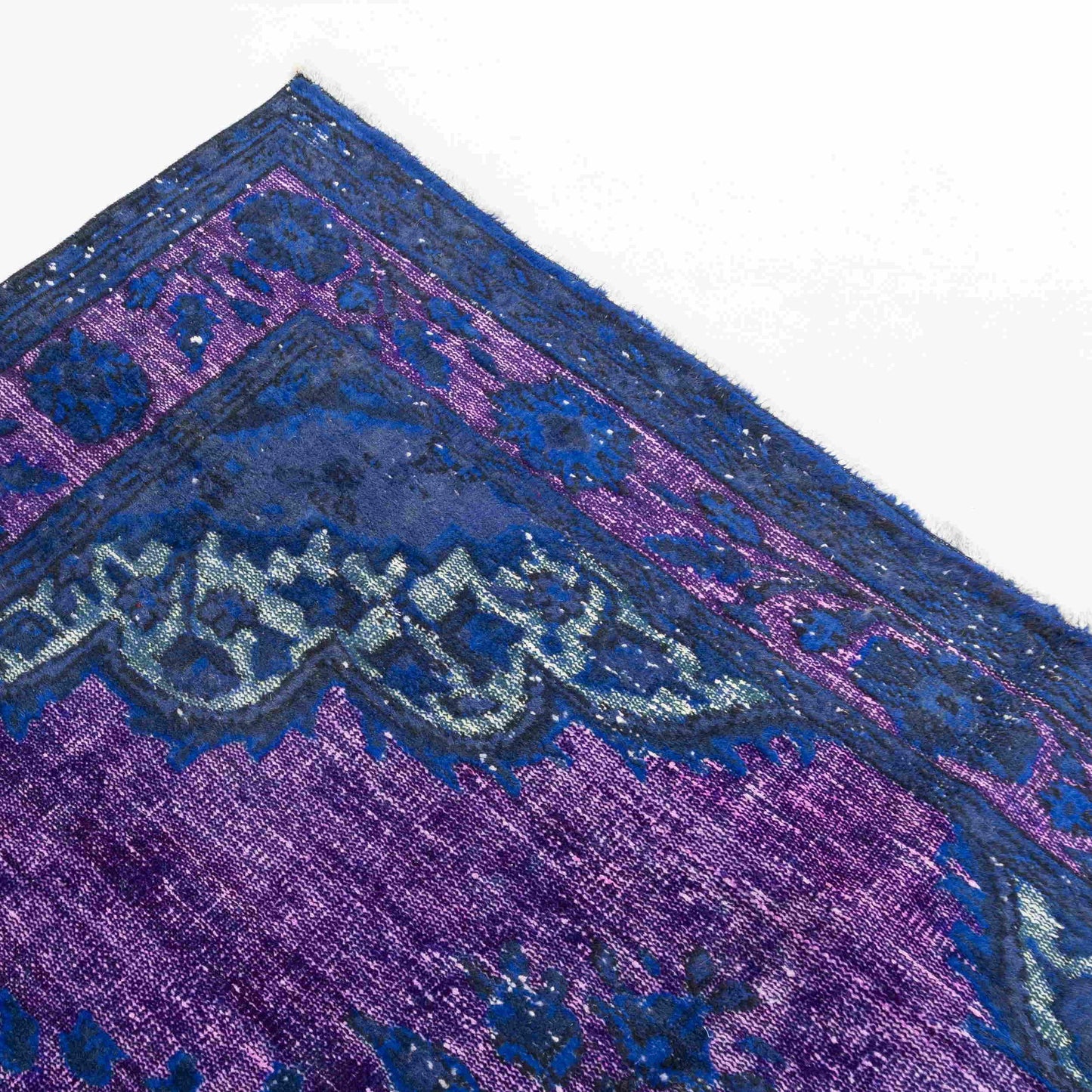 Alfombra oriental vintage anudada a mano de lana sobre algodón 190 x 321 cm - 6' 3'' x 10' 7'' Púrpura C017 ER23