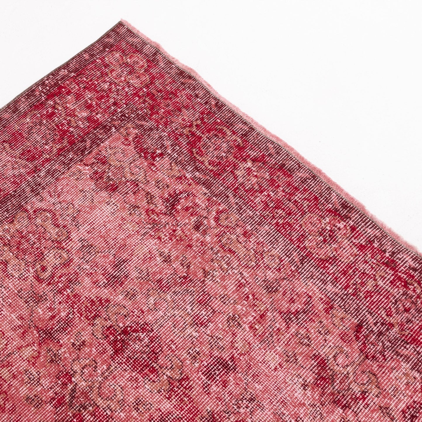 Alfombra oriental vintage anudada a mano de lana sobre algodón 196 x 319 cm - 6' 6'' x 10' 6'' Rojo C014 ER23