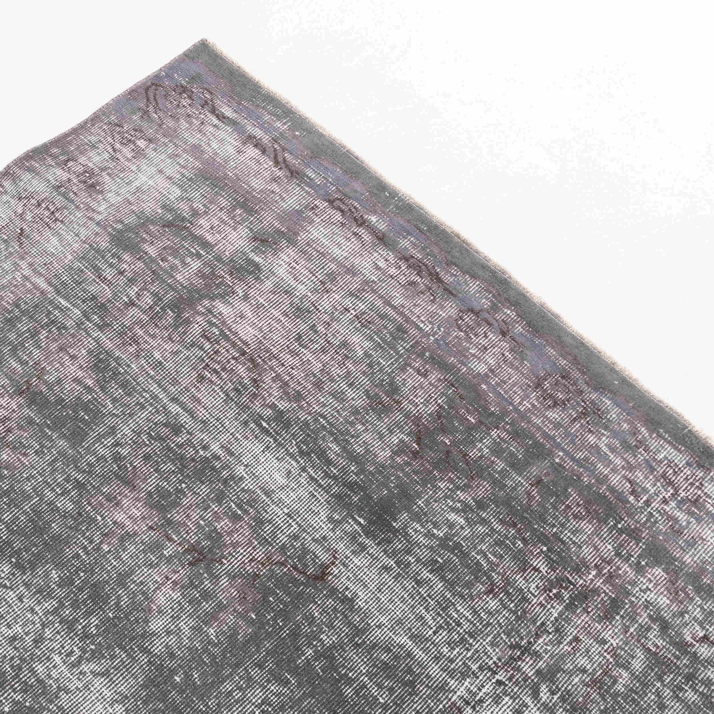 Alfombra oriental vintage anudada a mano de lana sobre algodón 200 x 290 cm - 6' 7'' x 9' 7'' gris C008 ER23