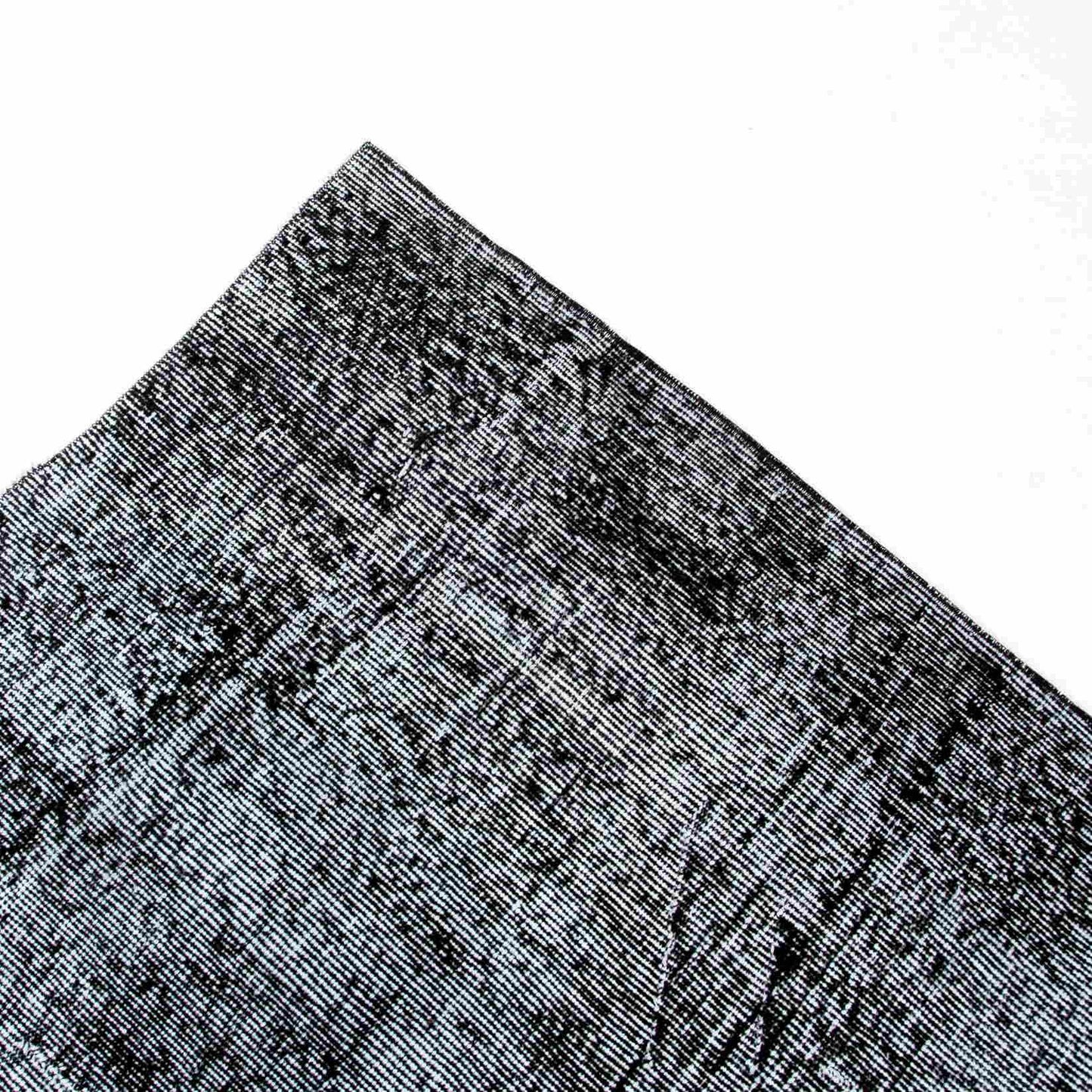 Oriental Rug Vintage Hand Knotted Wool On Cotton 214 x 311 Cm - 7' 1'' x 10' 3'' Black C002 ER23