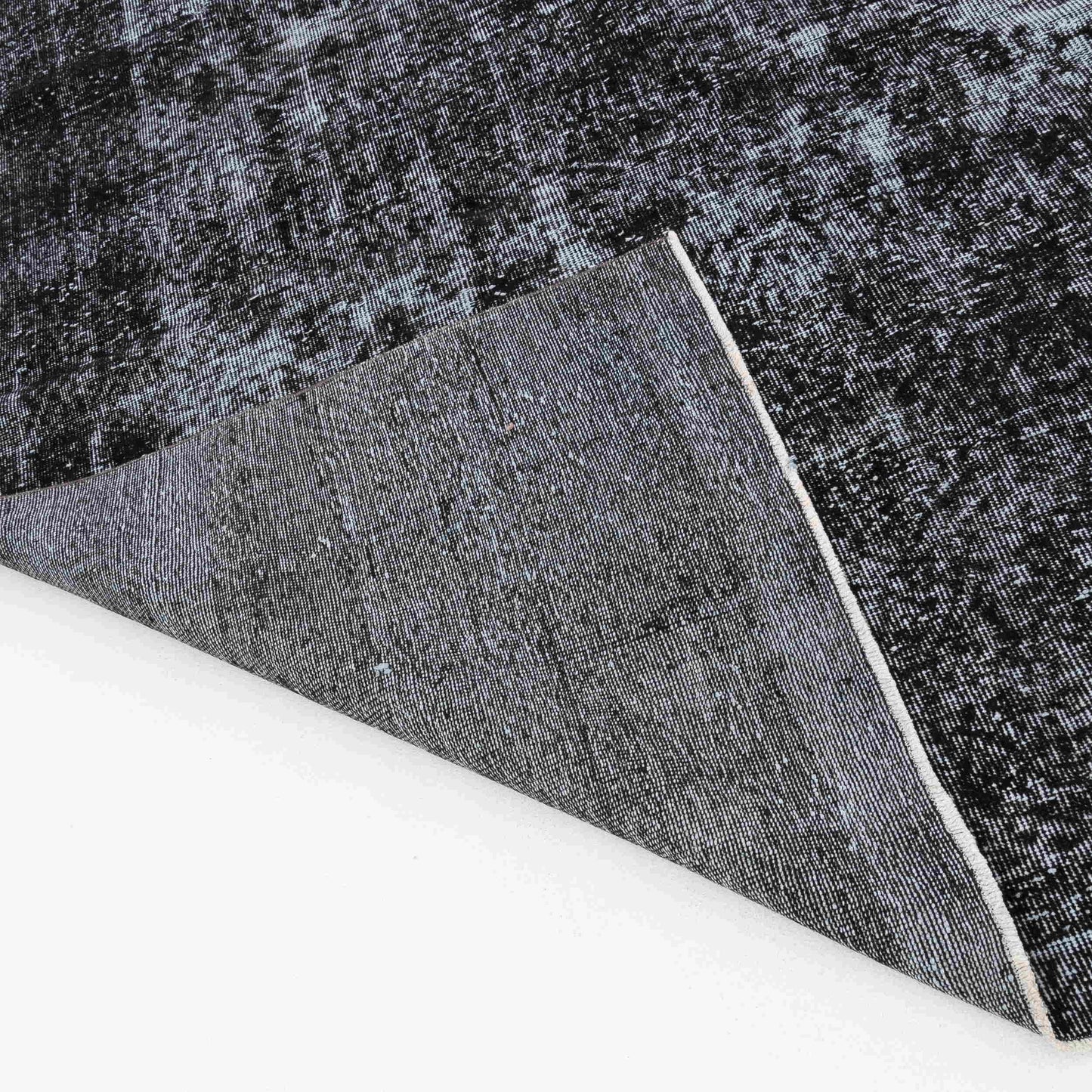 Alfombra oriental vintage anudada a mano de lana sobre algodón 216 x 323 cm - 7' 2'' x 10' 8'' Negro C002 ER23