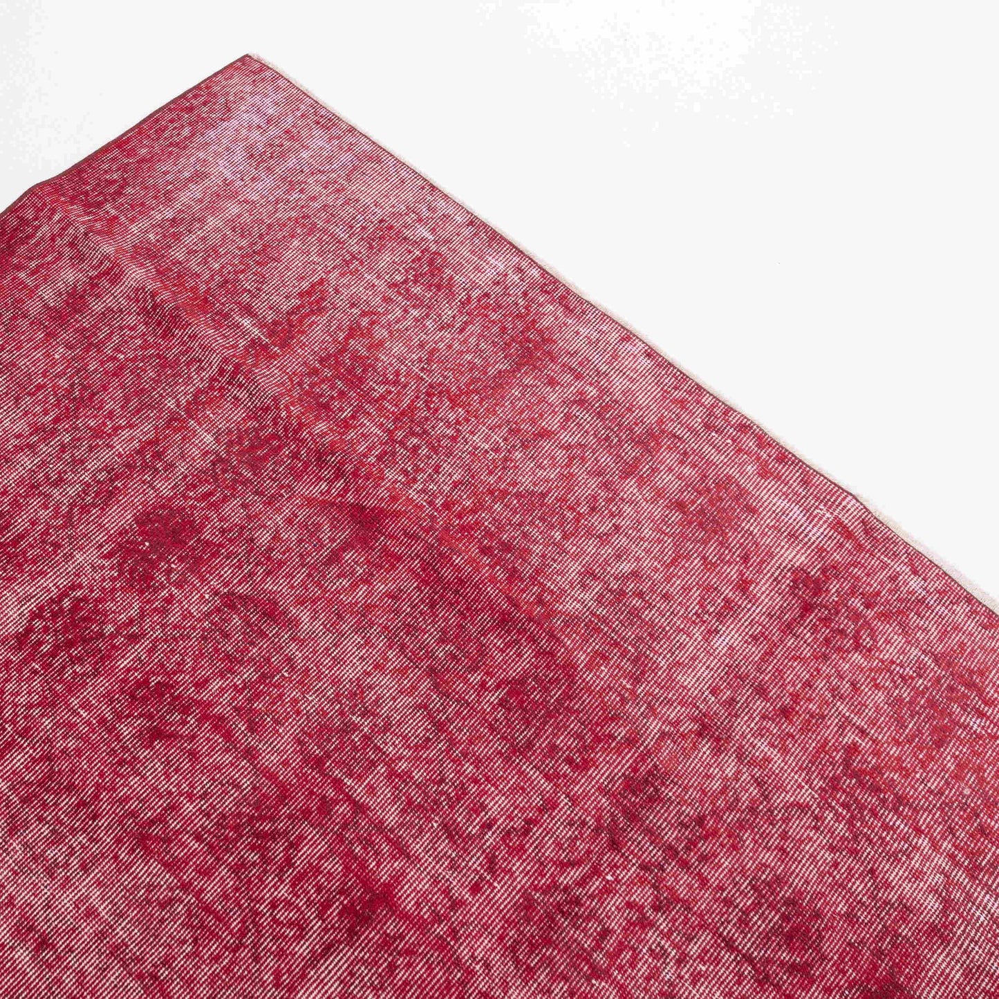 Alfombra oriental vintage anudada a mano de lana sobre algodón 221 x 319 cm - 7' 4'' x 10' 6'' roja C014 ER23