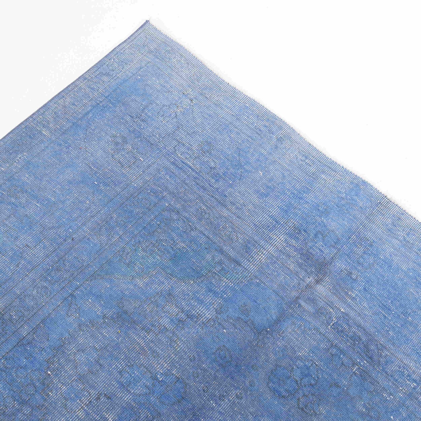 Oriental Rug Vintage Hand Knotted Wool On Cotton 237 x 336 Cm - 7' 10'' x 11' 1'' Navy Blue C012 ER23