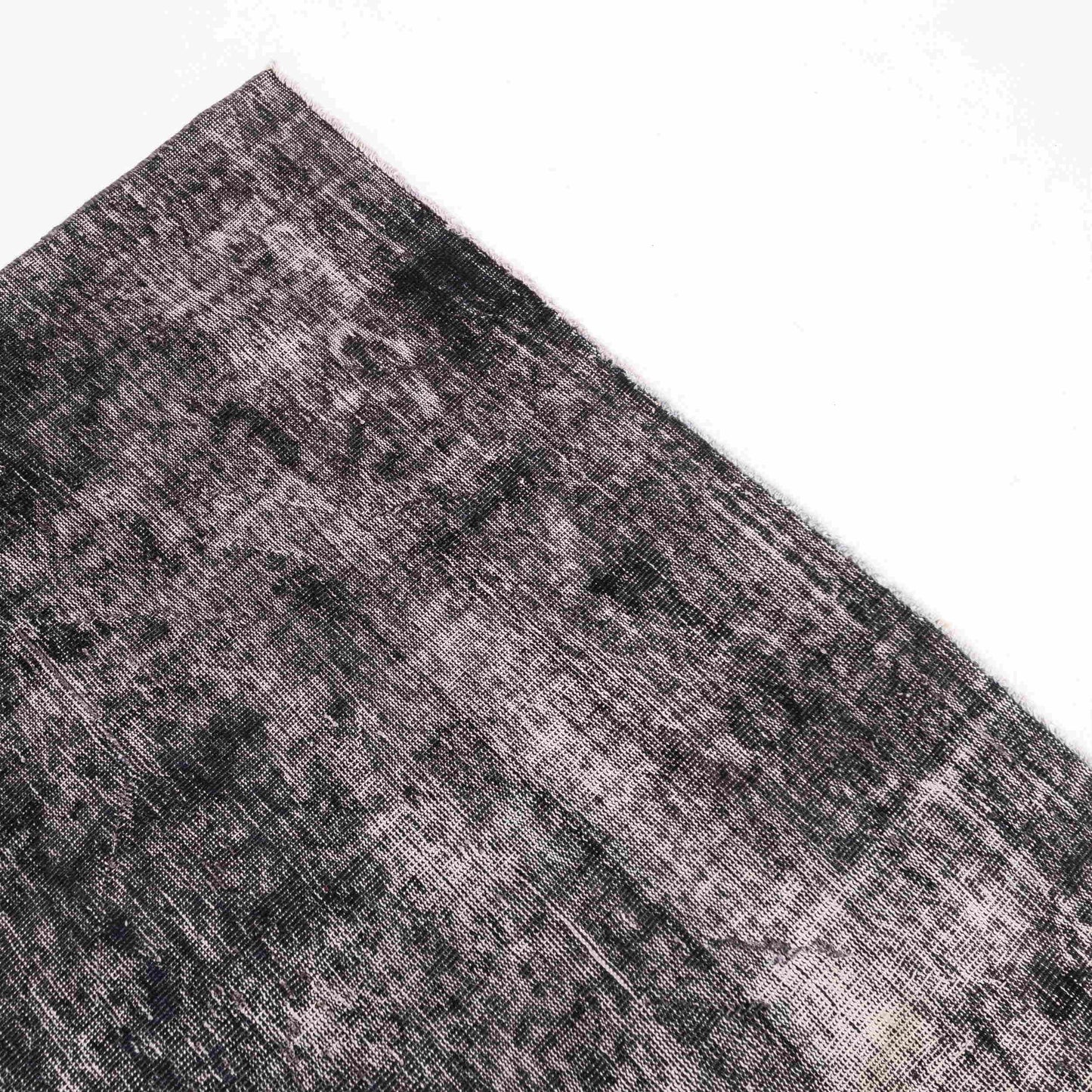 Oriental Rug Vintage Hand Knotted Wool On Cotton 283 x 377 Cm - 9' 4'' x 12' 5'' Black C002 ER34