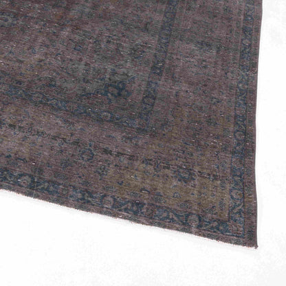 Oriental Rug Vintage Hand Knotted Wool On Cotton 283 x 391 Cm - 9' 4'' x 12' 10'' Brown C005 ER34