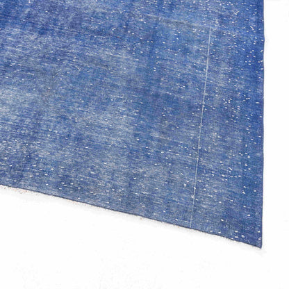Oriental Rug Vintage Hand Knotted Wool On Cotton 288 x 347 Cm - 9' 6'' x 11' 5'' Navy Blue C012 ER34